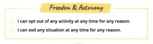 Freedom & Autonomy