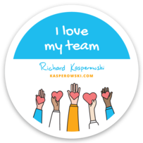 "I love my team" sticker